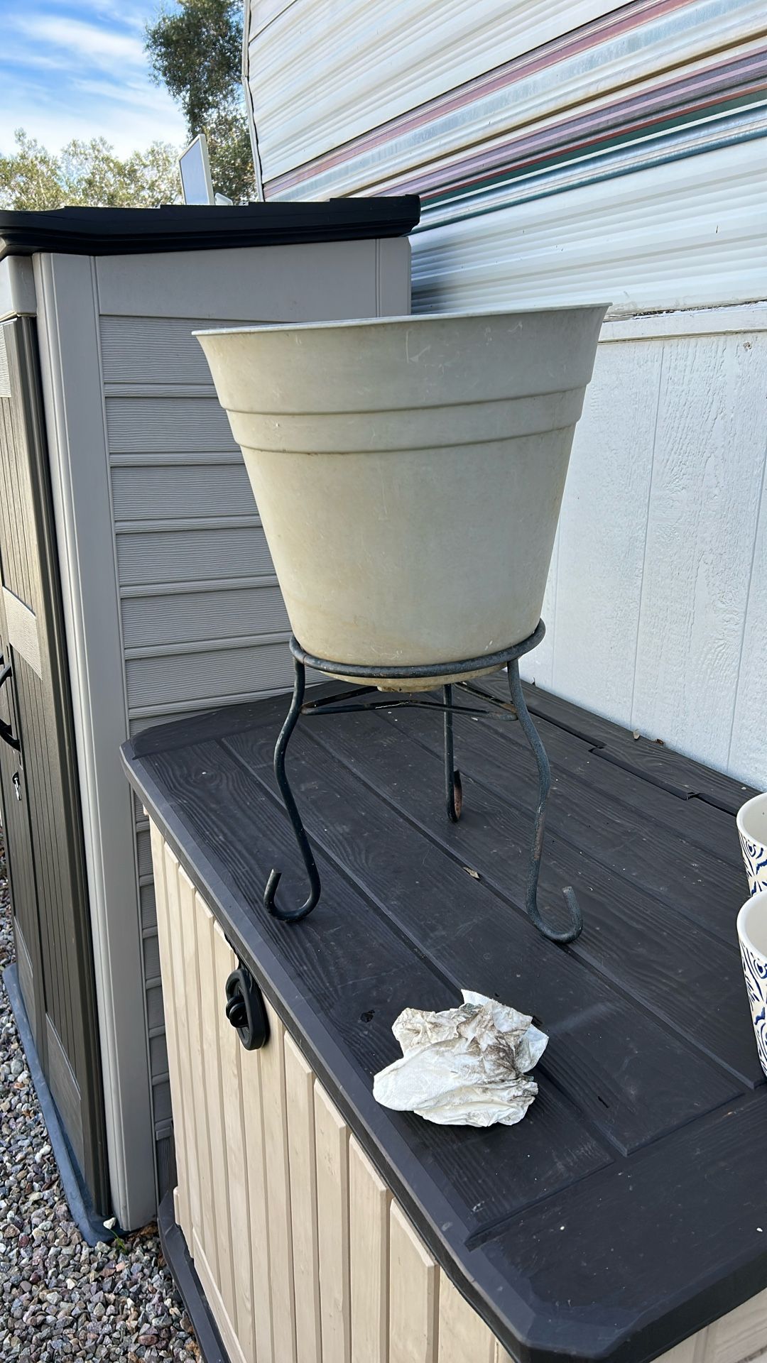 Large Flower Pot With Stand