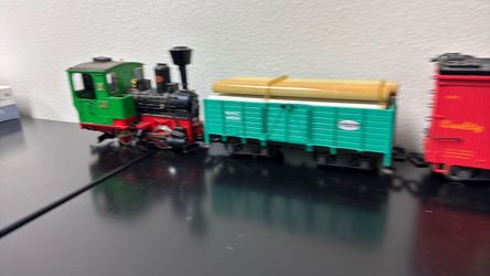 LGB g scale trains and two cars