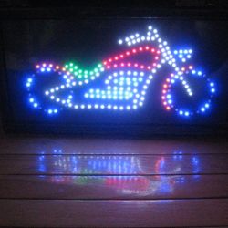 Deluxe Chopper Flashing Led Sign~18 7/8" X 9 3/4" X 1 1/8"

