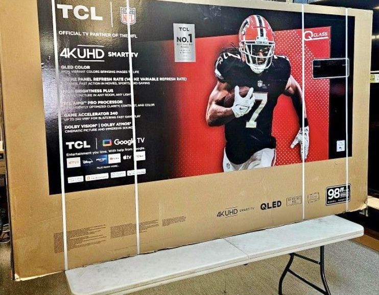 98 TCL Tv Smart 4k HDTV In Box 6 Month Warranty. Free Delivery