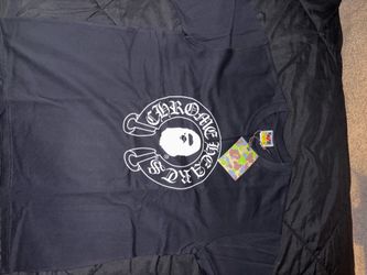 Chrome heart bape shirt size M
