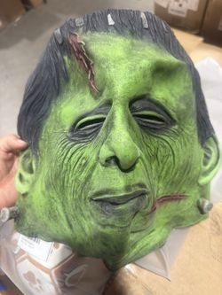 Halloween Frankenstein Monster Mask - Scary Green Costume Mask
