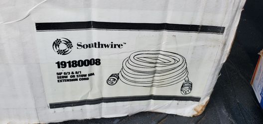 Power Supply Cord, 50amp, 50ft,  Black