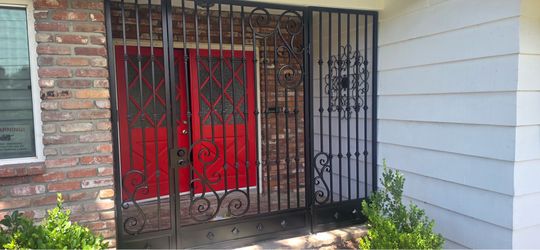 Wrought iron gate fence slide gate pedestrian gates