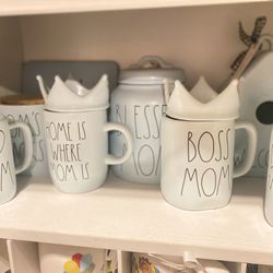 Blue Boss Mom Rae Dunn Set New 