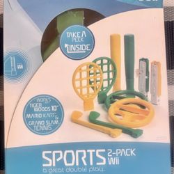 Wii Sports 2-Pack Accessories – Tennis, Golf, Baseball, Racing (Complete Set)
