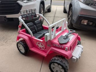 Pink Jeep Willys Ride-On Toy Car