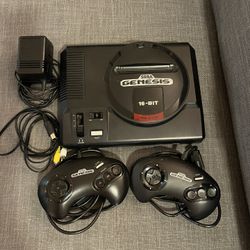 Sega Genesis Model 1 With Games, 2 Controllers, Cables, And Manual