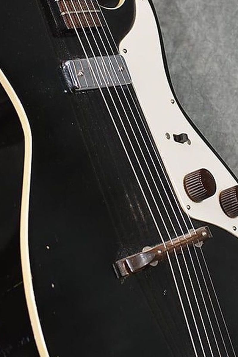Harmony Alden H45 Stratotone 1960s Electric Guitar Vintage Black w original Case