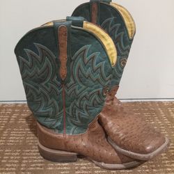 Cavender ostrich print cowboy boots 9D