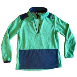 Russel Boys Green Breeze Heather 1/4 Zip Pullover Youth Size S 6/7