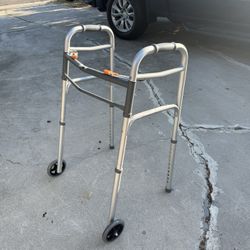 Portable Folding Walker With Wheels