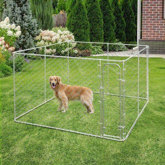 New 72″ H Large Heavy Duty Outdoor Dog Fence Chain Link