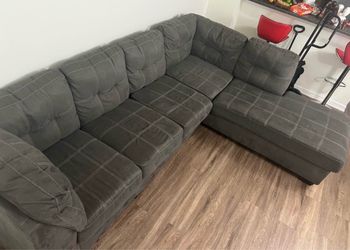 Grey sectional couch