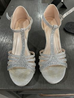Dressy Shinny Silver Shoes 