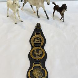 Vintage English Leather Martingale | Harness Strap Bridle Strap Equestrian Decor