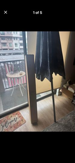 Grand Patio Navy Blue Print Umbrella