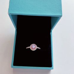 1/2ct Romantic Pink Round Moissanite Ring 💍 [Adjustable Jewelry]