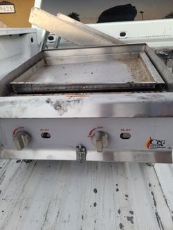Gas Briquette Charbroiler & Gas Griddle