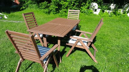 Patio table with chairs