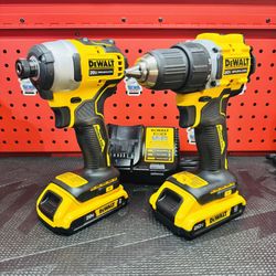 DEWALT ATOMIC 20-Volt MAX Lithium-Ion Cordless Combo Kit (2-Tool) with (2) 2.0Ah Batteries, Charger and Bag