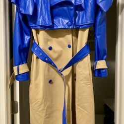 NEW TWO-TONED TRENCH COAT