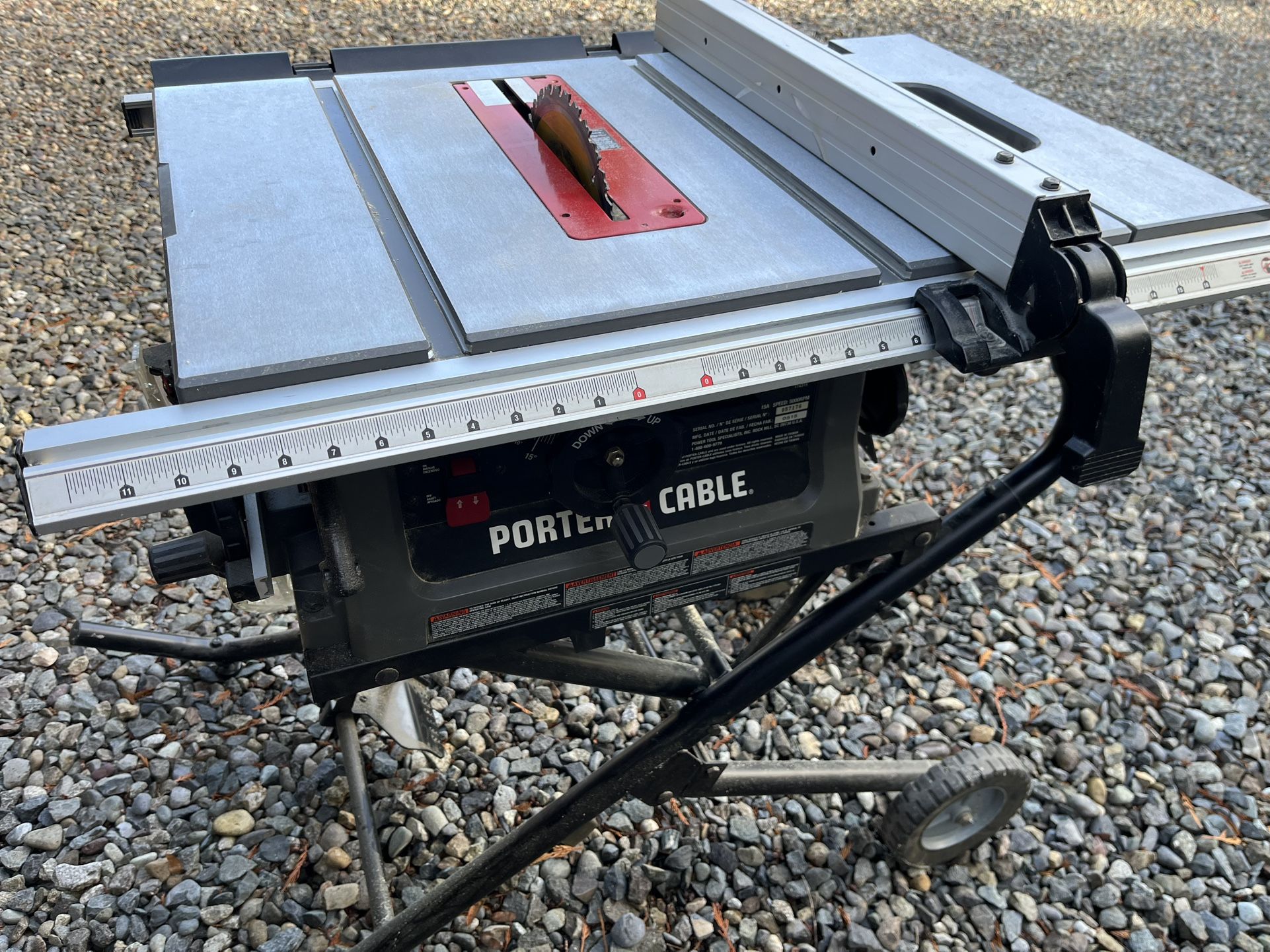 Porter-Cable 10” Table Saw with Stand.  