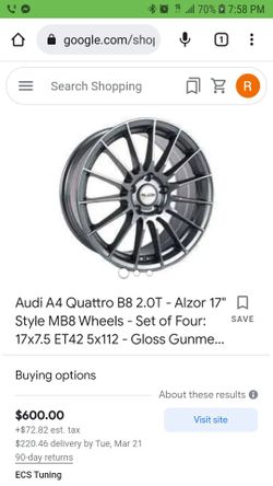 17" 5 Lug Rims FITS MULTIPLE DIFFERENT BRAND CARS