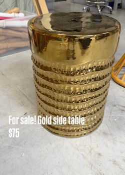 Gold side table
