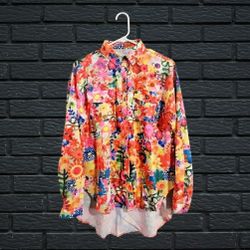Ladies Floral Dress Shirt 