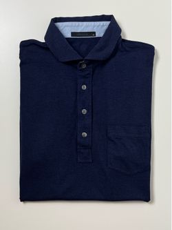 Greyson Polo Shirt Men’s Medium Blue Pima Cotton Modal Stretch Pocket Golf