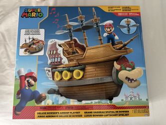 Super Mario Deluxe Bowsers Airship Playset