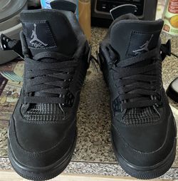 Air Jordan 4 Retro Gs Black Size:US Y 7.0