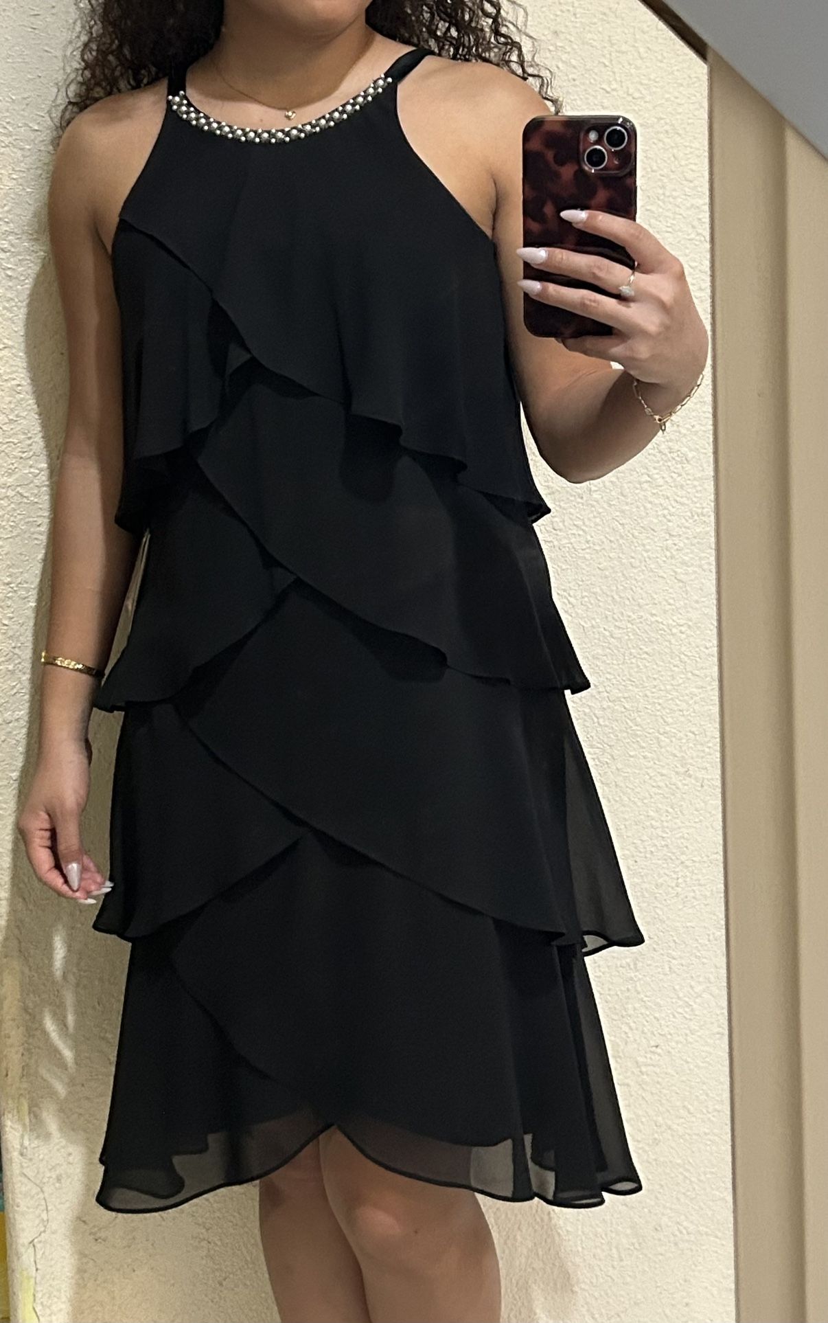 Black Ruffled Dress
