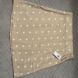 NEW Old Navy Tan Skirt With White Dots