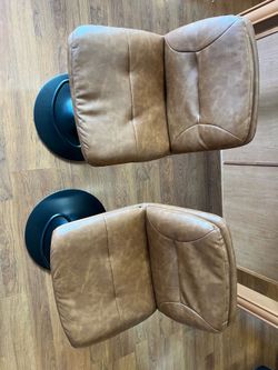 Brown Faux Leather Barstools