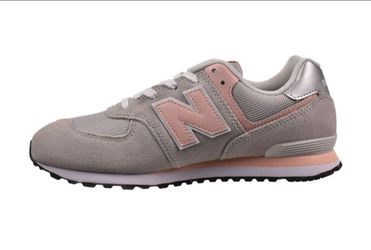 New Balance 574 Girls ' Shoes Grey-Pink Pc574-evk Size 1