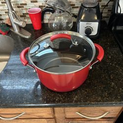 Rachael Ray 6-quart Nonstick Covered Stock Pot - Red