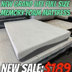 NEW GRAND LIFE FULL SIZE MEMORY FOAM MATTRESS 