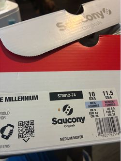 Saucony Ride Millennium White/Black/Gold Size 10