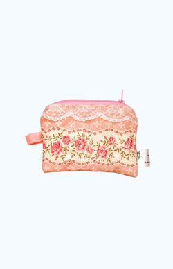 Handmade Quilted Floral Zip Pouch