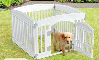 white Pet playpen
