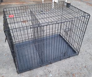 XXXL Extra Large Dog Kennel/Crate/Carrier/Double Gates/Gray Hound/Pet/Husky/Great Dane/Divider/Rare