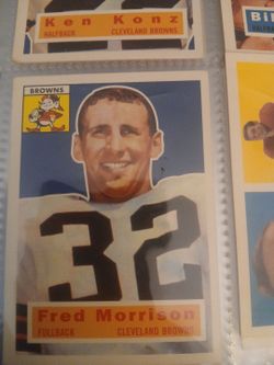 The 1954 Topps card featuring Fred Morrison a standout Fullback for the The Cleveland Browns Known as Cruly Morrison