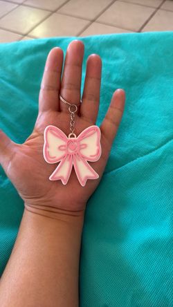 Pink Bow Keychain/ Can opener