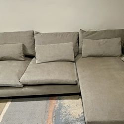 West Elm Sectional Harmony Chaise Couch