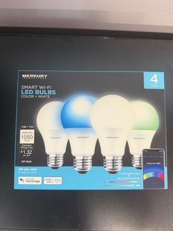 Merkury Smart Wi-Fi LED Bulbs 4-Pack