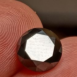 Natural Black Moissanite Round Cut Diamond 