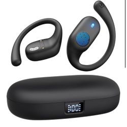 Brand: Eigsupia Open Ear Headphones, Bluetooth Headphones 5.3 Sports with Smart Digital Display, 36H Playtime, IP54 Waterproof, Wireless Earbuds Light