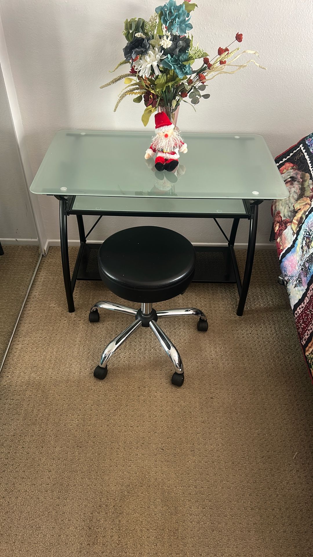 Luxury Glass Desk And Chair